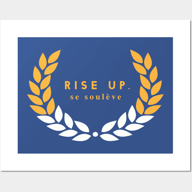 Rise Up (Warriors Colorway) T-Shirt Wall Art by TheSteadfast